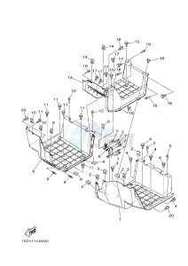 YXM700E YXM700PE YXM700PE (1XP4) drawing STAND & FOOTREST