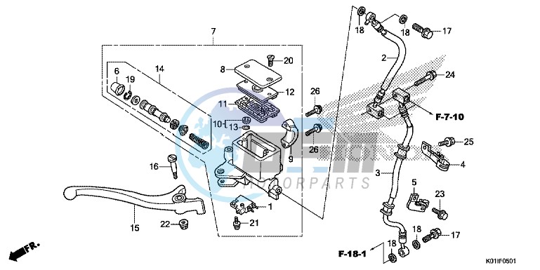 FRONT BRAKE MASTER CYLINDER (ABS)