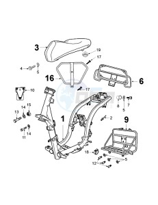 LUDIX 14 REP drawing FRAME AND SADDLE