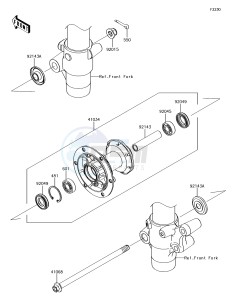 KX85-II KX85DGF EU drawing Front Hub