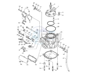 YZ LC 250 drawing CYLINDER AND HEAD