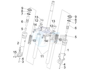 Runner 200 VXR 4t e3 drawing Fork components (Kayaba)