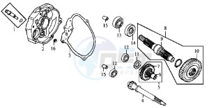 JET EURO X 50 BC ENGINE drawing CRANKCASE - DRIVE SHAFT - CRANKCASE