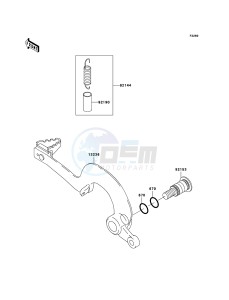 KX125 KX125M8F EU drawing Brake Pedal