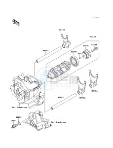 VERSYS_1000 KLZ1000ACF FR GB XX (EU ME A(FRICA) drawing Gear Change Drum/Shift Fork(s)