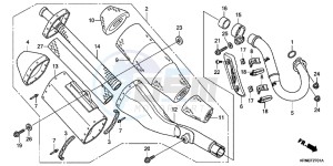 CRF250RB CRF250R ED drawing EXHAUST MUFFLER (CRF250RB/ C/ D)