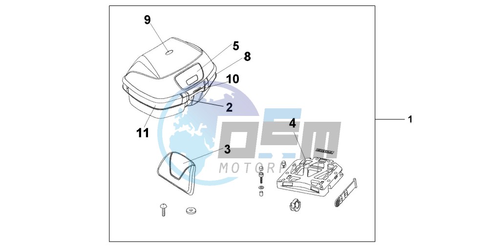 KIT TOP BOX 45L