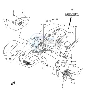 LT-A50 (P2) drawing FRAME COVER (MODEL K4)