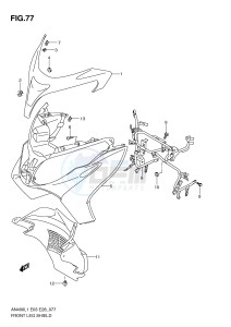 AN400 (E03) Burgman drawing FRONT LEG SHIELD (AN400L1 E33)