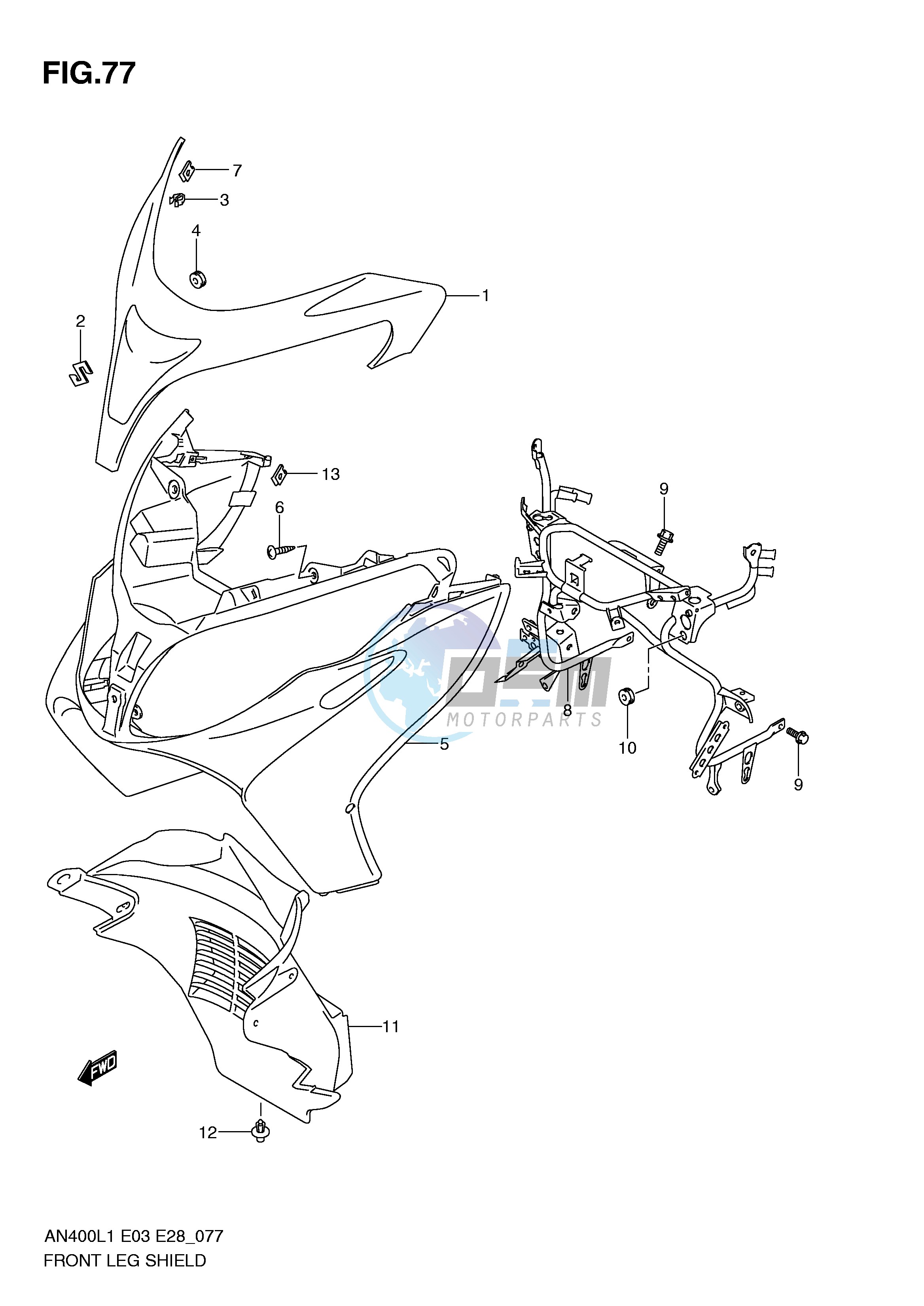 FRONT LEG SHIELD (AN400L1 E33)