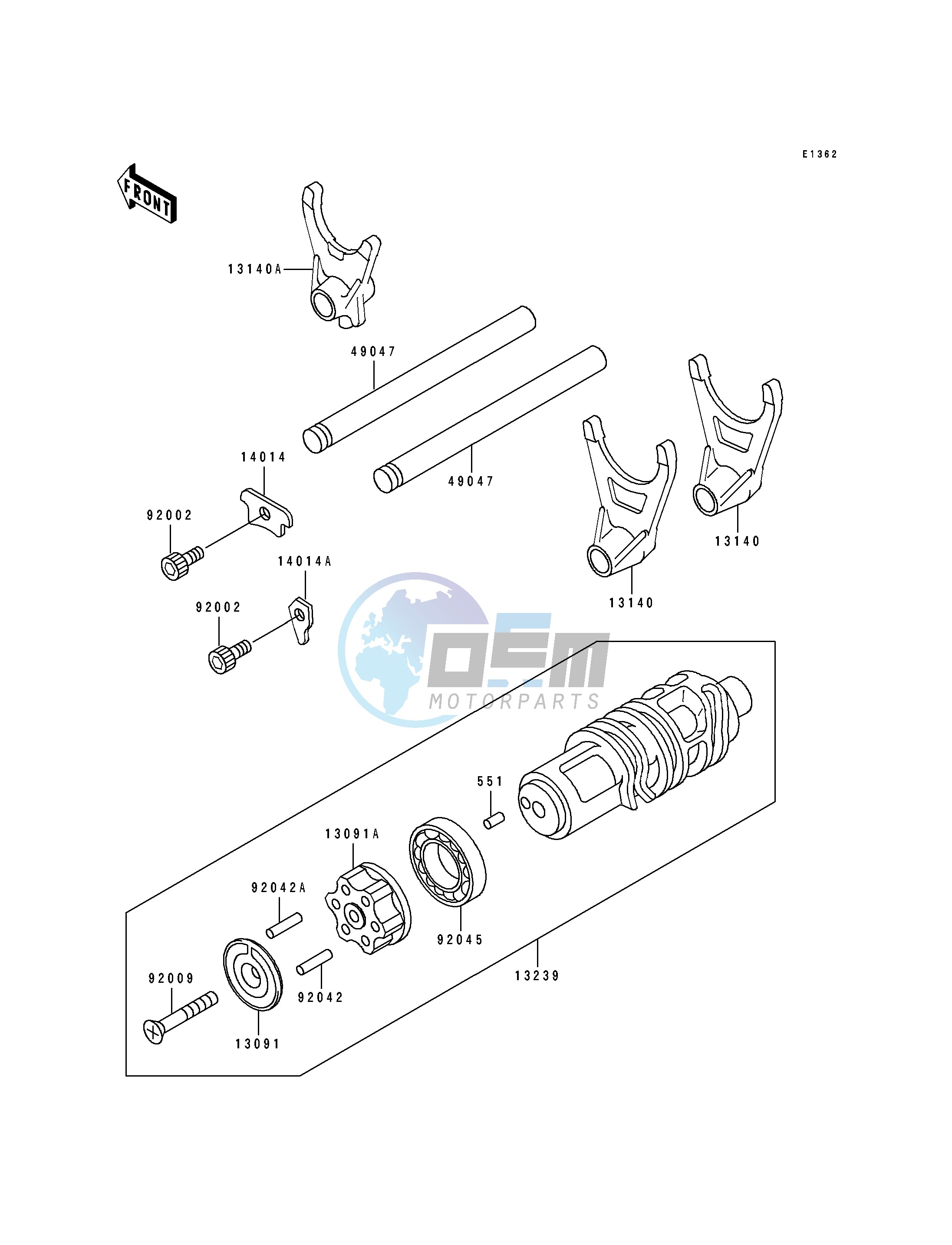 GEAR CHANGE DRUM_SHIFT FORK-- S- -