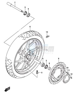 GSX-250RA drawing FRONT WHEEL