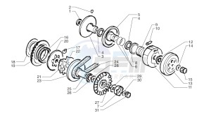 Ark LC COSMO- Matt Black-Silver 50 drawing Driving pulley - Driven Pulley