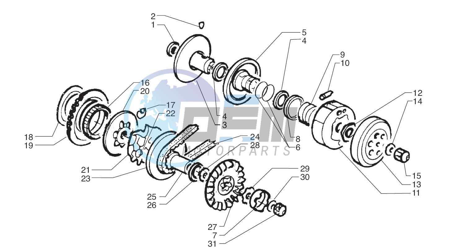 Driving pulley - Driven Pulley