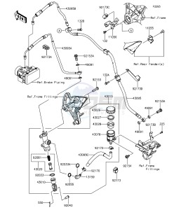 Z1000 ABS ZR1000GGF FR GB XX (EU ME A(FRICA) drawing Rear Master Cylinder