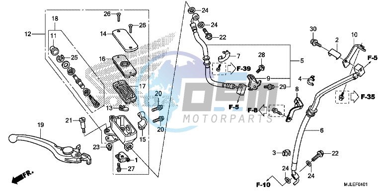 FR. BRAKE MASTER CYLINDER (NC700SD/ 750SD/ 750SA)