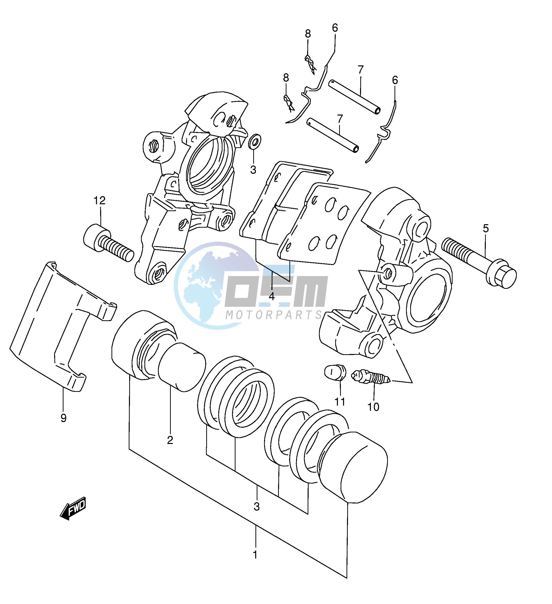 REAR CALIPER (MODEL X Y K1)