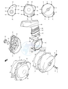 AN650 (E2) Burgman drawing CRANKCASE COVER