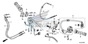 CBR600RRD CBR600RR UK - (E) drawing HANDLE LEVER/SWITCH/CABLE