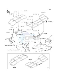 KVF 750 E [BRUTE FORCE 750 4X4I NRA OUTDOORS] (E8F-E9FA) E9F drawing CARRIER-- S- -