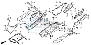 FES150 125 S-WING drawing FLOOR PANEL/CENTER COVER (FES1257/A7)(FES1507/A7)