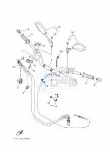 MT-07 MTN690-A (B4CS) drawing STEERING HANDLE & CABLE