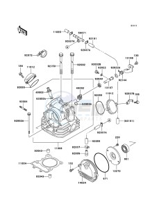 KLF250 KLF250A9F EU GB drawing Cylinder Head