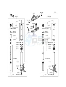 ZZR1400 ABS ZX1400FFF FR GB XX (EU ME A(FRICA) drawing Front Fork