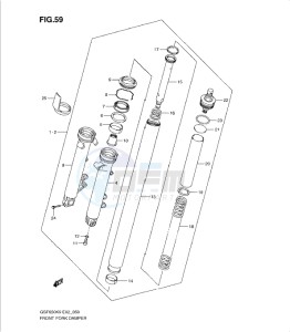 GSF650/S drawing FRONT FORK DAMPER