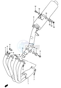 GSF1200A (E18) drawing MUFFLER