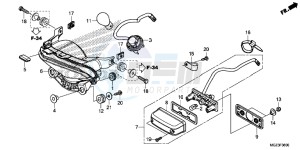 CBR500RAD CBR500R ABS UK - (E) drawing TAILLIGHT