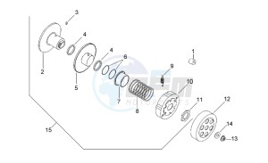 Scarabeo 50 2t (eng. Minarelli) drawing Clutch