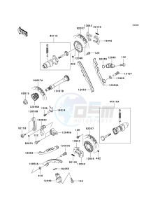 KVF 650 B [PRAIRIE 650 4X4 ADVANTAGE CLASSIC] (B1) [PRAIRIE 650 4X4 ADVANTAGE CLASSIC] drawing CAMSHAFT-- S- -_TENSIONER