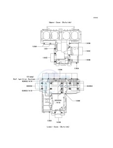 ZG 1200 B [VOYAGER XII] (B15-B17) [VOYAGER XII] drawing CRANKCASE BOLT PATTERN