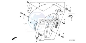 CB1000R9 UK - (E / MPH) drawing FRONT FENDER