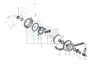 Runner POGGIALI 50 drawing Driving pulley