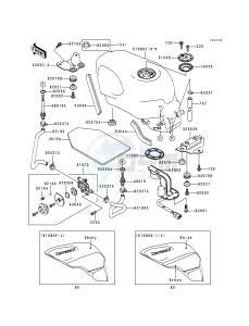 ZX 600 E [NINJA ZX-6] (E1-E3) [NINJA ZX-6] drawing FUEL TANK -- ZX600-E2- -