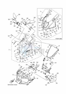 YZF320-A YZF-R3 (B2X9) drawing WINDSHIELD