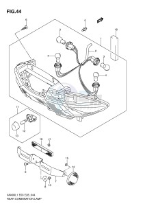 AN400 (E03) Burgman drawing REAR COMBINATION LAMP