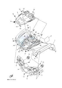 YFM450FWBD KODIAK 450 EPS (BB5A) drawing FRONT FENDER