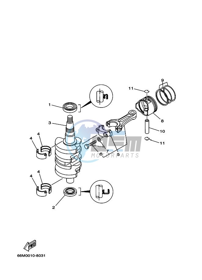 CRANKSHAFT--PISTON