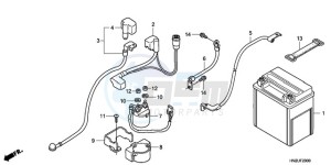 TRX500FAA Australia - (U) drawing BATTERY