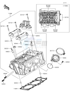 NINJA 650 EX650KHF XX (EU ME A(FRICA) drawing Cylinder Head