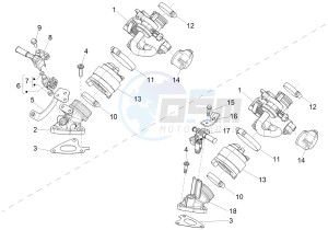 SPRINT 150 4T 3V IGET ABS-NOABS E2-E3-E4 (APAC) drawing Throttle body - Injector - Induction joint