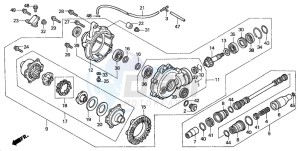 TRX350TM FOURTRAX 350 drawing FRONT FINAL GEAR