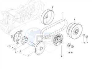 VXL 125 4T 3V drawing Driving pulley