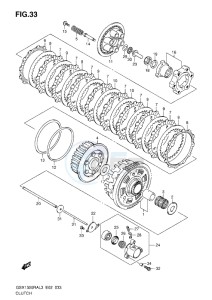 GSX1300R drawing CLUTCH