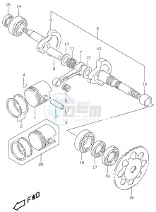 AY50 (V-W-X-Y) katana drawing CRANKSHAFT (model AY50WR K1)