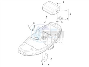 LIBERTY 125 4T E4 POSTE (EMEA) drawing Helmet housing - Undersaddle