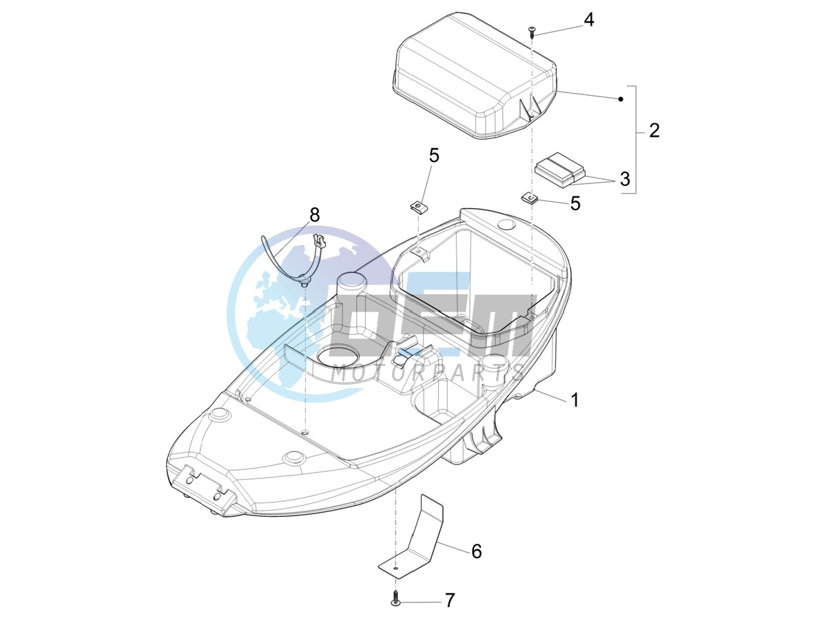 Helmet housing - Undersaddle